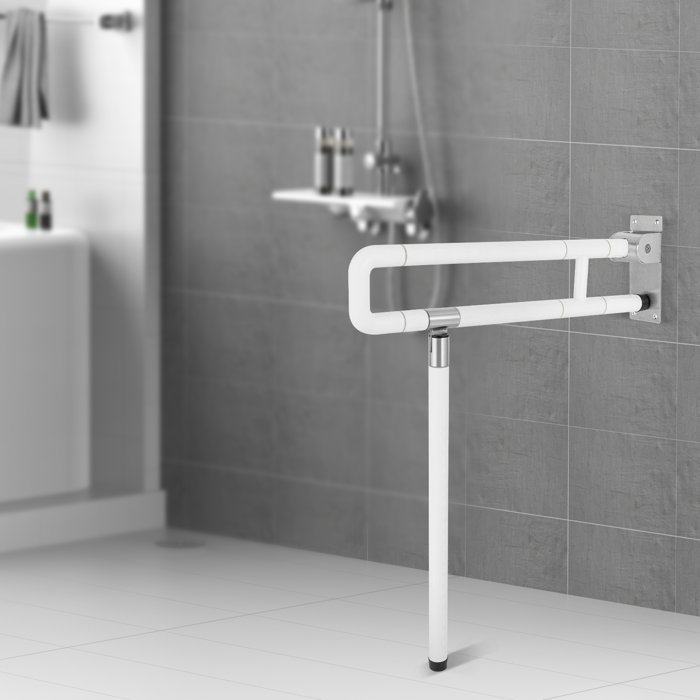 JOYDING 23.6" Toilet Grab Bar Foldable Drop Down Toilet Safety Rails
